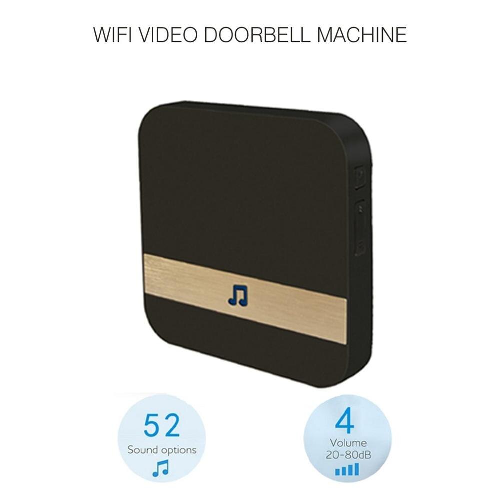 Timbre de puerta wi-fi, timbre de interior inalámbrico, extensor de timbre con volumen, selección de melodía para la seguridad del hogar