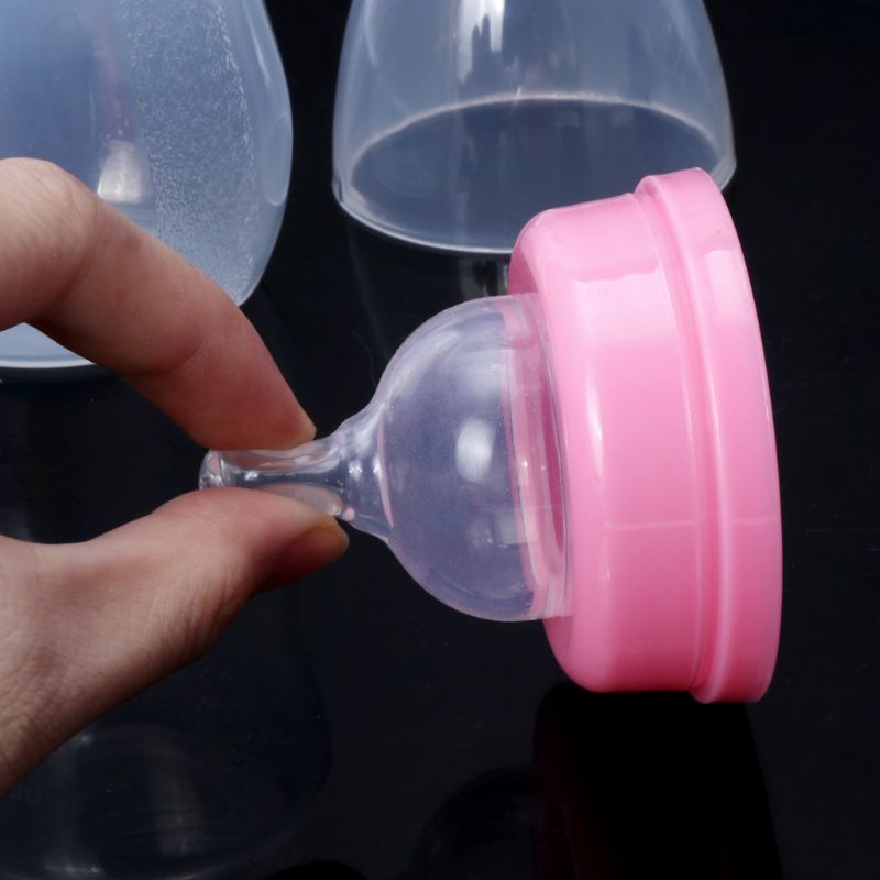 180ml Newborn Baby Infant Nursing Milk Fruit Juice Water Feeding Silicone Nipple Pacifier Drink Bottle