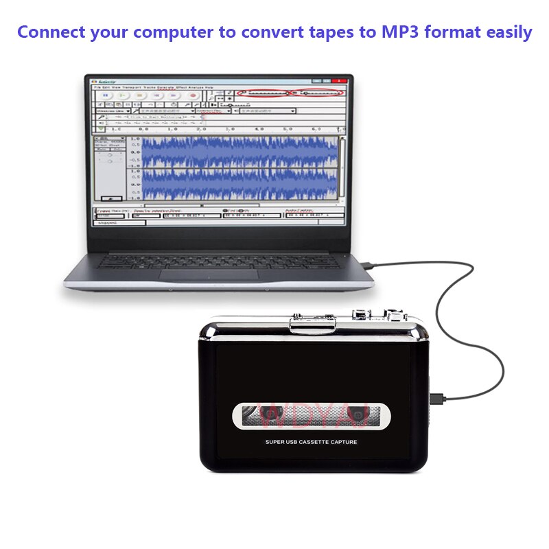 Usb Cassette Player Recorder Capture Stereo Audio Muziekspeler Tape Cassette Naar MP3 Converter Met Luidspreker