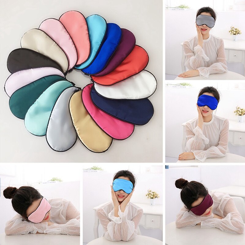 Pure Silk Double-Side Shading EyeShade Sleeping Eye Mask Cover Eyepatch Blindfolds Eyeshade Health Sleep Shield Light