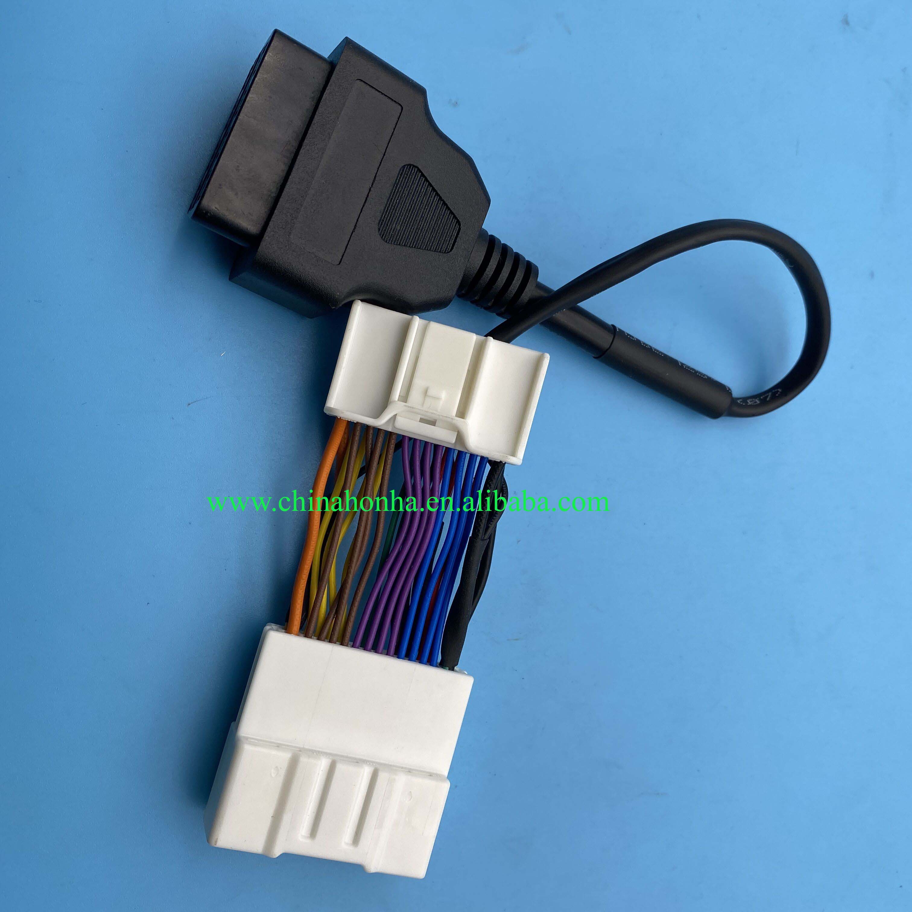 12 pin 20 pin 26 pin male female connector OBD II diagnostic harness electronic cable for energy vehicle Tesla