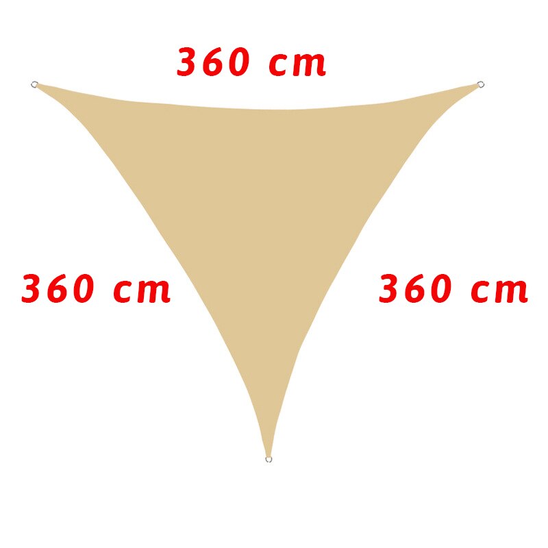 Sonne Sonnensegel Wasserdicht Dreieck Baldachin Sand Im Freien UV Sonnenschirm Segel für Terrasse Hof Hinterhof Garten Rasen Garten: Sand 3.6x3.6x3.6m