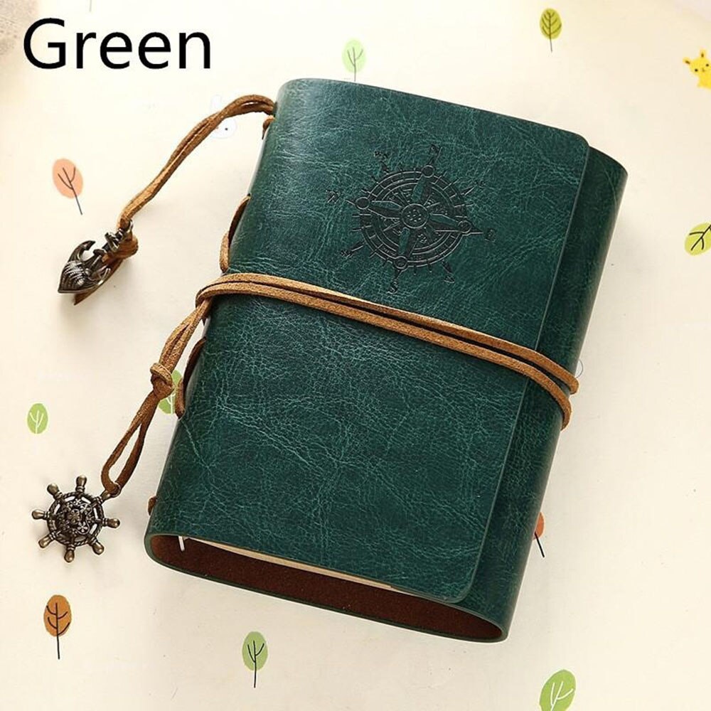 Retro Notebook Personality Notebooks Journal Notepads Ring Binder Diary organizer Planner Ring Binder Diary: green