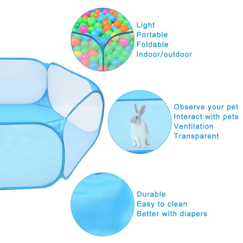 Valla portátil plegable para mascotas, jaula para animales para perros y gatos pequeños, vallas para parque infantil, para Hamster, Chinchillas y cobayas