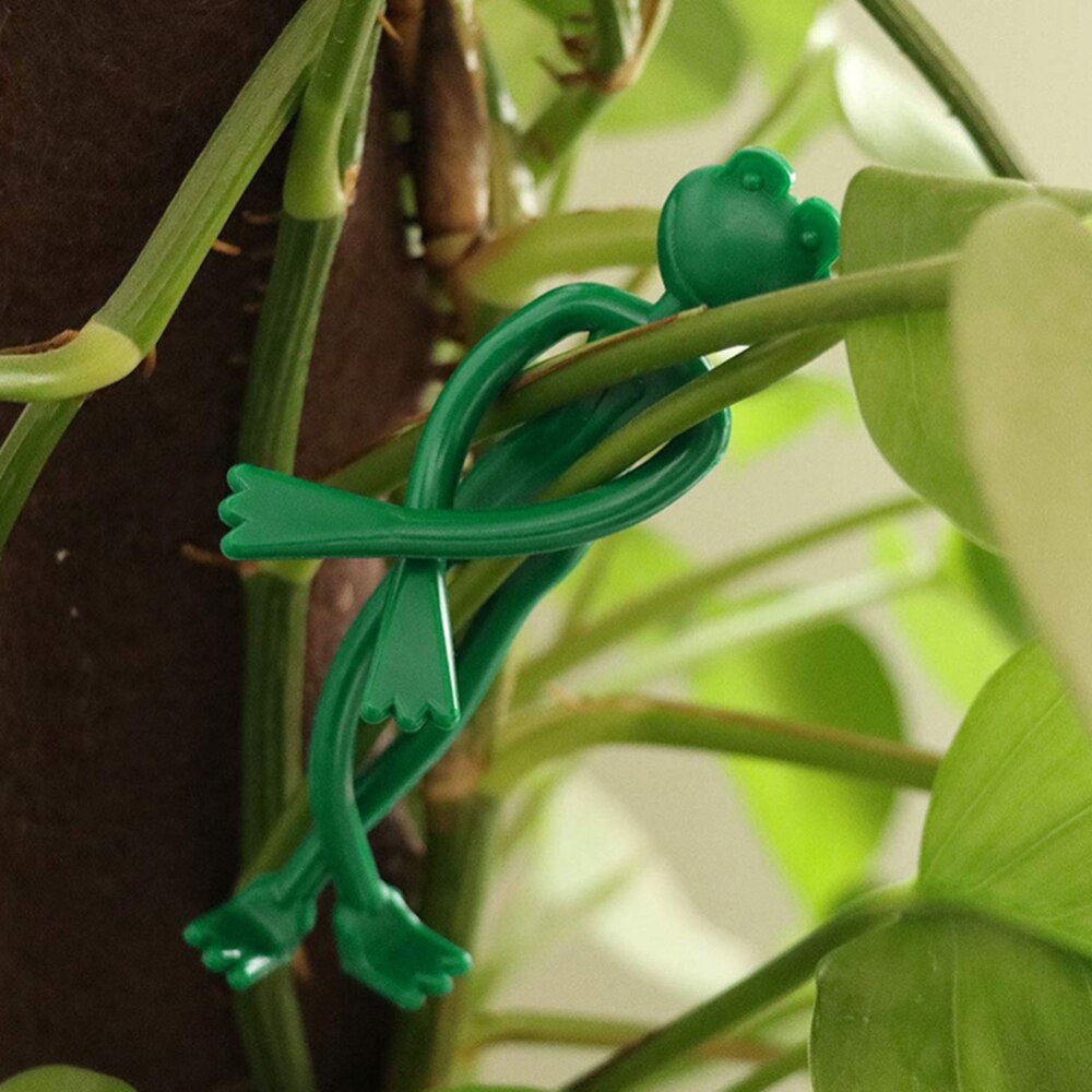 2pcs Reusable Plant Cable Ties Frog Shape Adjustable Tree Climbing Support Garden Horticulture Planting Supplies Grafting Clips