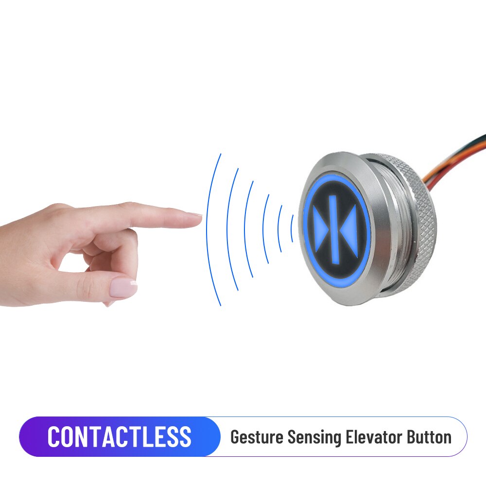 Contactless Stainless steel IP68 waterproof IR sensor Lift button Control Stainless Steel Doorbell Switch Sensor Door Button: Default Title