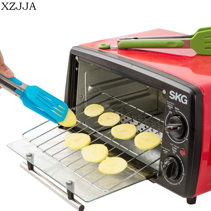 Xzjja 1 stk rustfrit stål køkken mad klemme grill tang anti varme pizza brød bøf tang klip mad tang køkken bage værktøjer