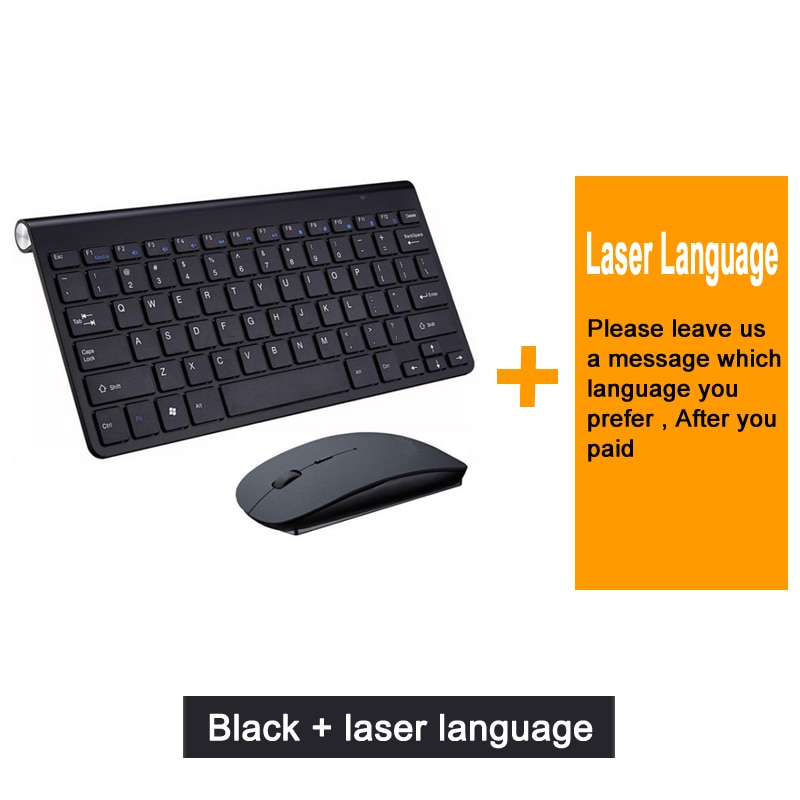 Wireless Keyboard Mouse Set For Desktop Laptop Russian Arabic Thai Hebrew Spanish French Italian Korean German Bulgarian Keybord