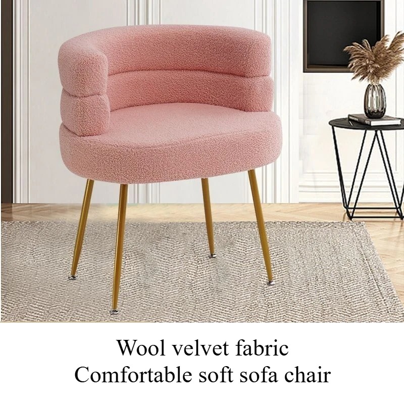 Nordisk chaiselong enkelt doven sofa stol makeup stol uld fløjl soveværelse stue garderobe kommode stole toiletbordsstole