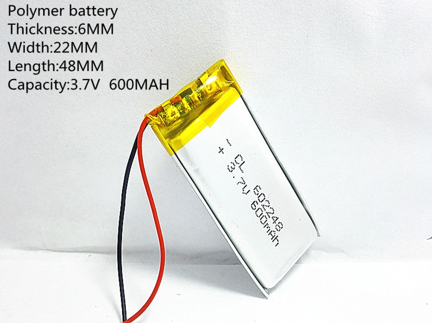 1 pcs 3.7 V 600 mAh 602248 Lithium Polymer Li-Po Oplaadbare li ion Batterij Voor Mp3 MP4 MP5 GPS PSP Vedio Game speelgoed