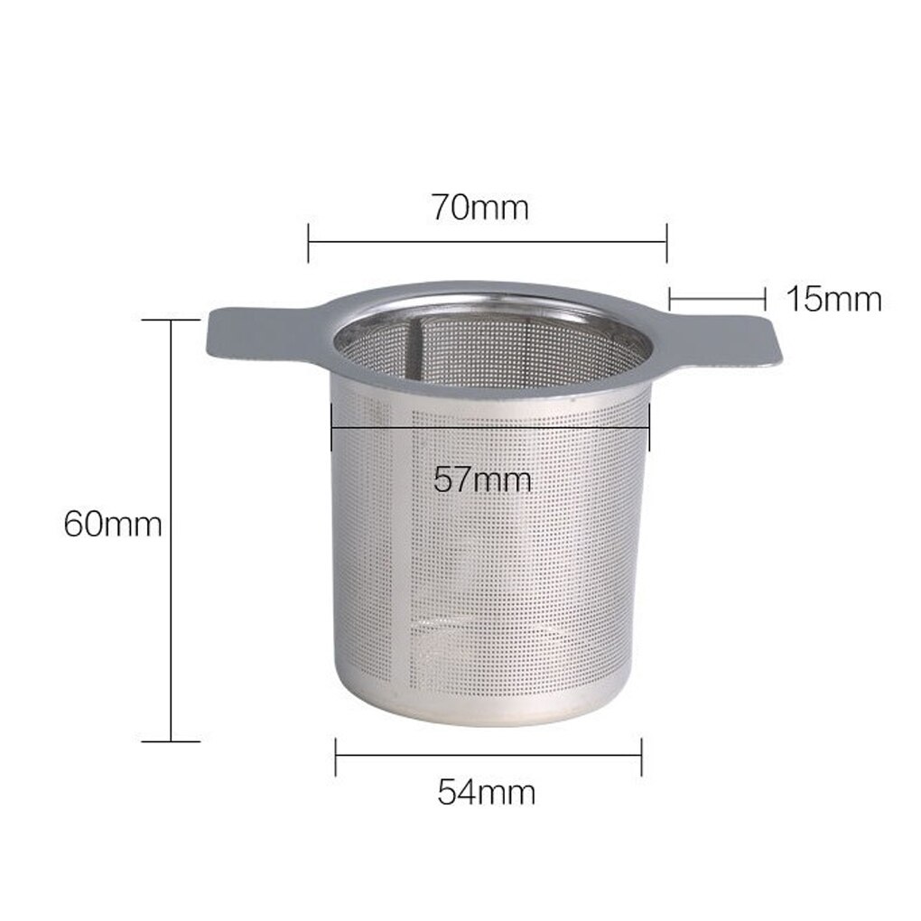 Infusor de té de doble ASA con tapa, filtro de café de malla fina de acero inoxidable, tetera, taza colgante, colador de té de hojas sueltas