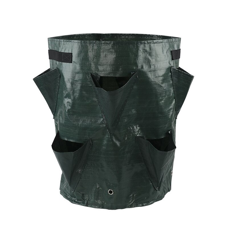 2 Pack 10 Gallon Strawberry Planting Bags PE Flower Growing Climbing Plants Vegetables Strawberry Planter Container with Handle: Default Title