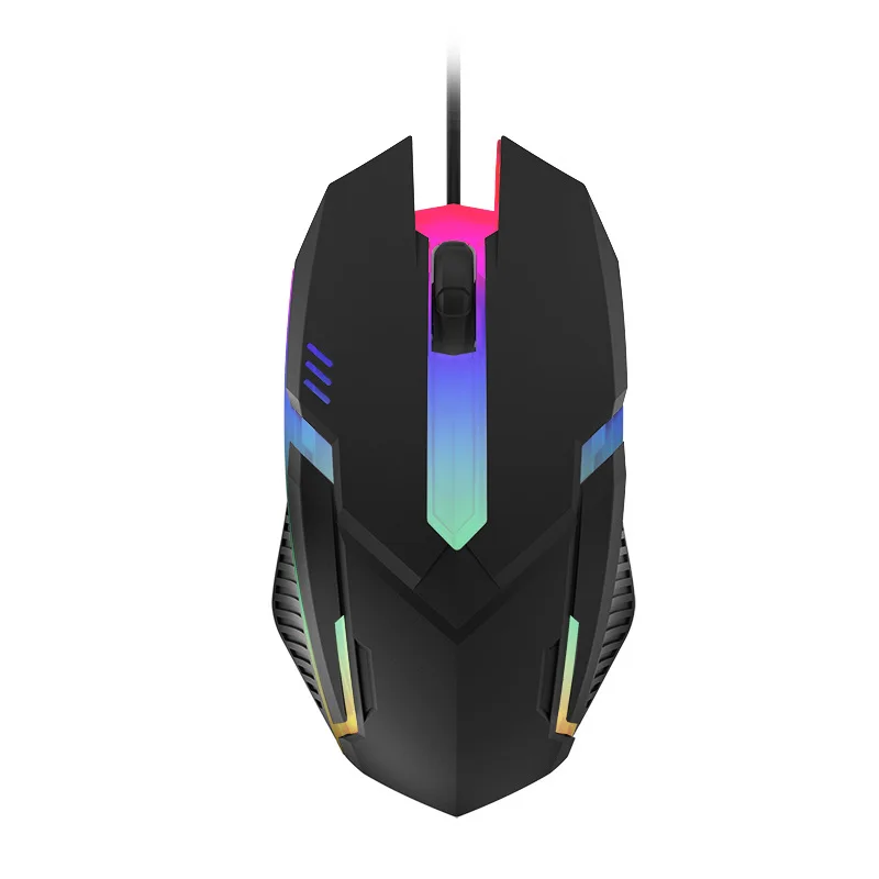 Kolorowa przewodowa mysz robić gier USB komputerowa mysz z oświetleniem DPI RGB robić komputera PC laptop artykuły biurowe w domu