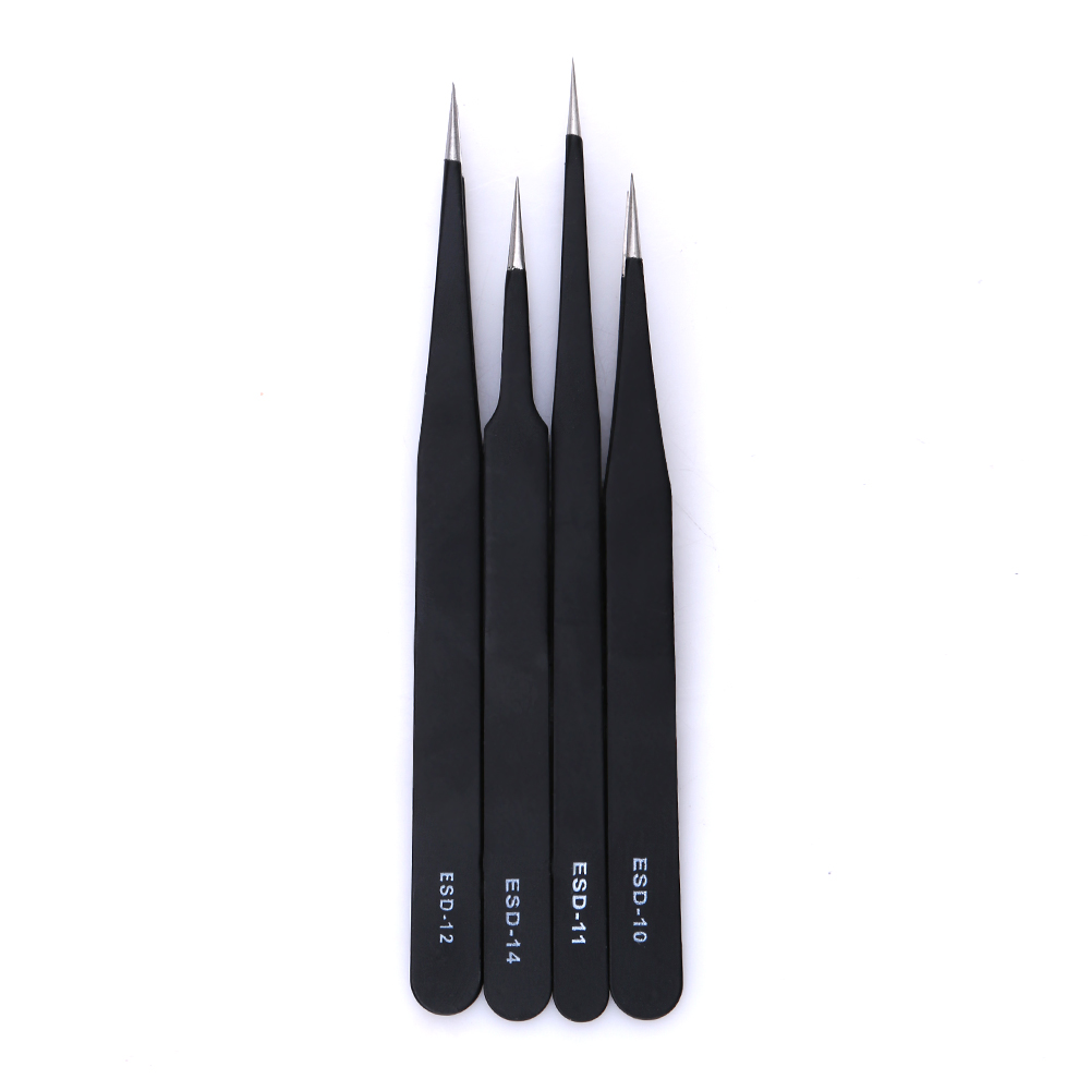 6pcs Safe Stainless Steel Anti-static Tweezers Maintenance Tool Kits Mobile Cell Phone Repair Refurbished Tool Sets for iPhone