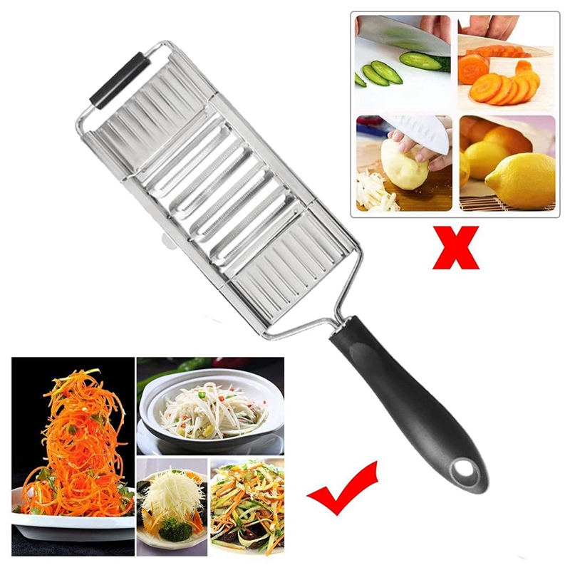 Groentesnijder, 3-In-1 Keuken Rasp, Rvs Komkommer Slicer, Multifunctionele Mandoline Aardappel Rasp