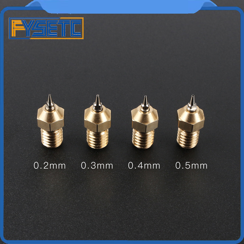 3D Drucker Teil 0,2/0,3/0,4/0,5mm Airbrush Düse Adapter Set Airbrush Düse Adapter Mit Düsen für V6 Hotend 1,75mm Filament