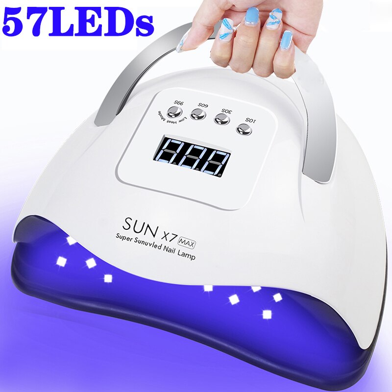 Lampe sèche-ongles 300W à 66 Led UV, pour manucure, 4 modes, avec écran LCD, outils d&#39;art des ongles: SUNX7-57 Leds / EU