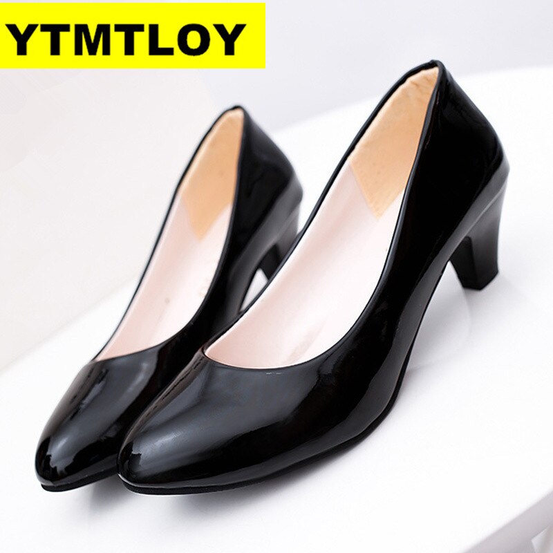 Escarpins grande taille 35-41 pour femmes, bout rond, solides, épais, talons hauts, chaussures lolita, chaussures à plateforme de fête, tennis féminin