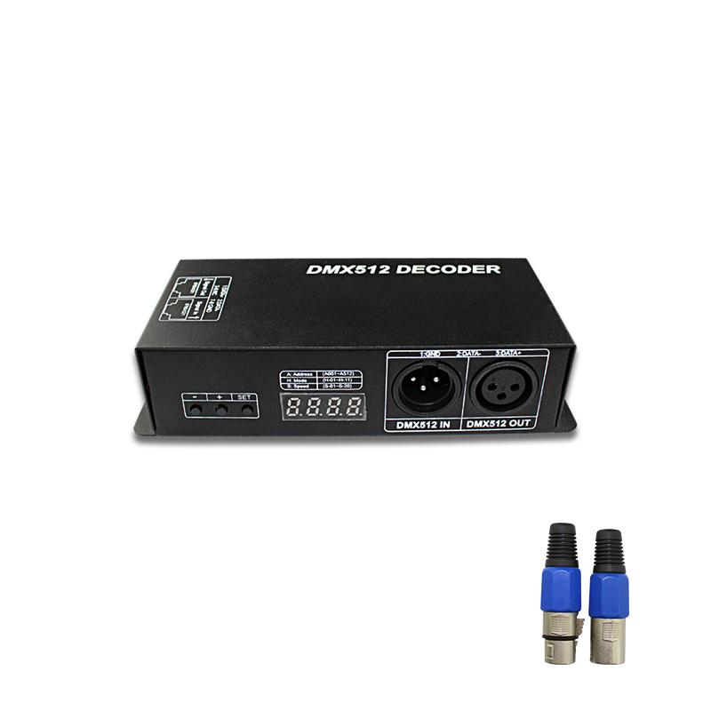 3CH 24A DMX512 Decoder Rgb Strip Controller Dmx 512 Controller Led Driver Met Digitale Display Voor Fase Licht Project DC12V-24V
