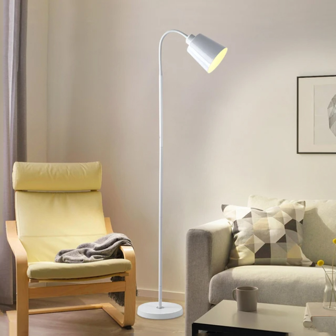 Moderne gulvlampe justerbar svanehals led sofa gulvlamper jernmaling gulvlampe hotel stue soveværelse: Blå / Hvid