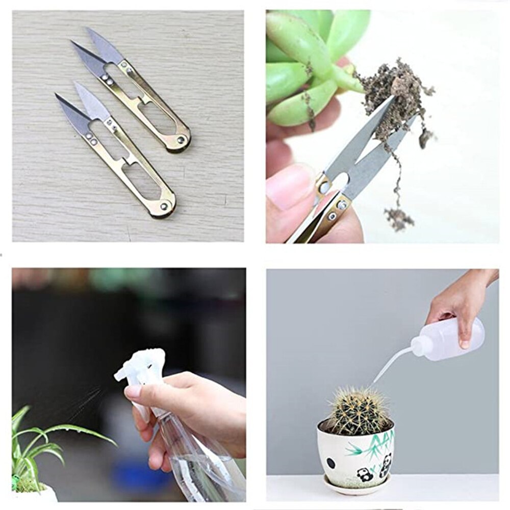 16pcs Bonsai Tools Garden Tools Set Succulent Plants Hand Tools Pot Growing Kit for Indoor Outdoor Plant Pruning Supplies