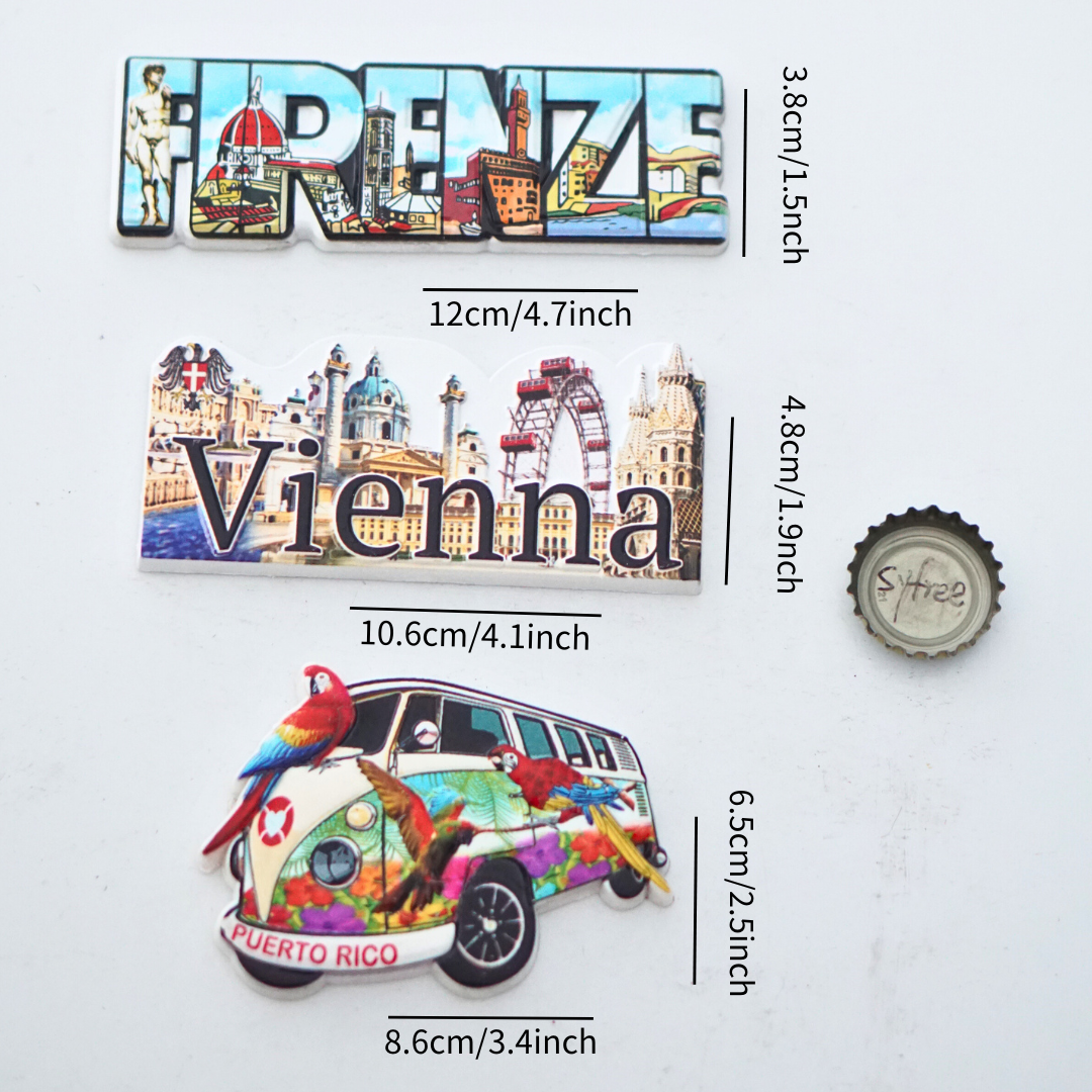 Italy Fridge Magnets, Argentina Fridge Magnets, Sicily Fridge Magnets, Leaning Tower of Pisa Scenic Fridge Magnets, Buenos Aires
