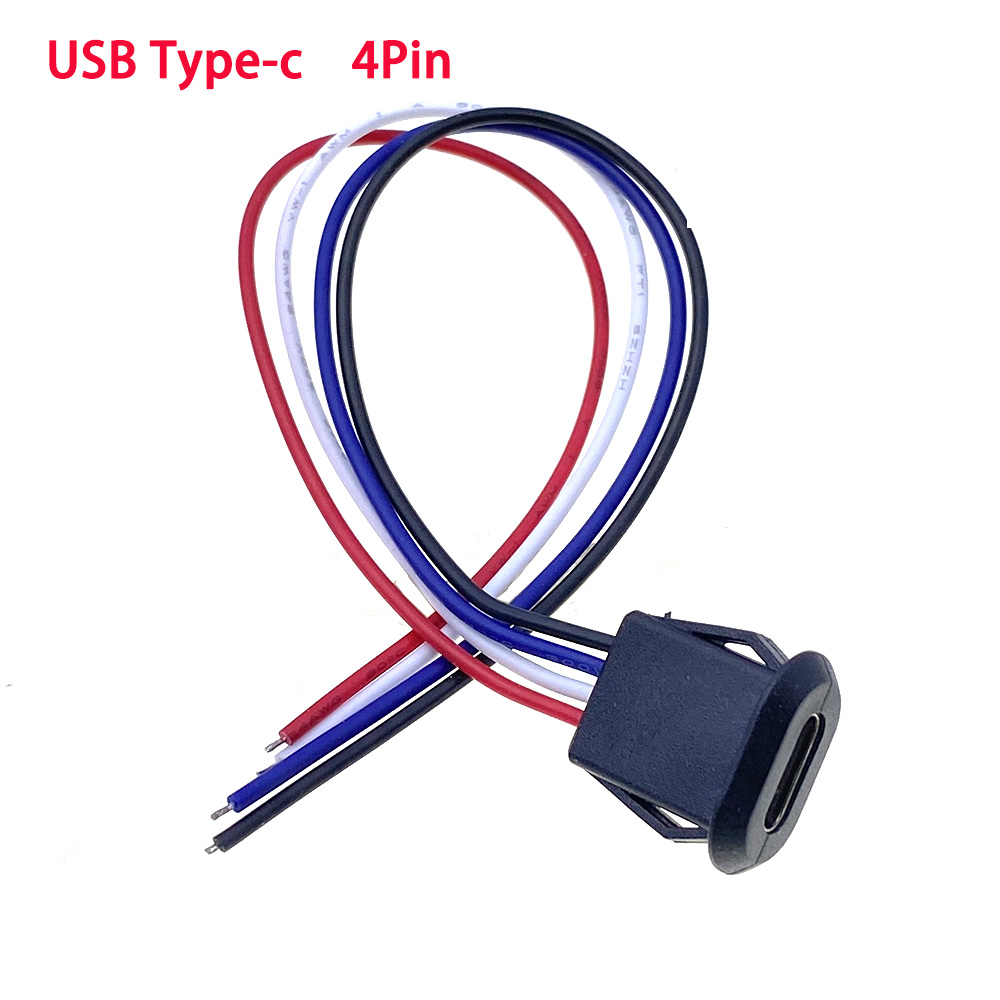 2/4/6P USB-C Connector Type-C Jack Female Type-C With card buckle High Current Fast Charging Jack Port USB-C Charger Plug Socket: Orange / Under 5Pcs