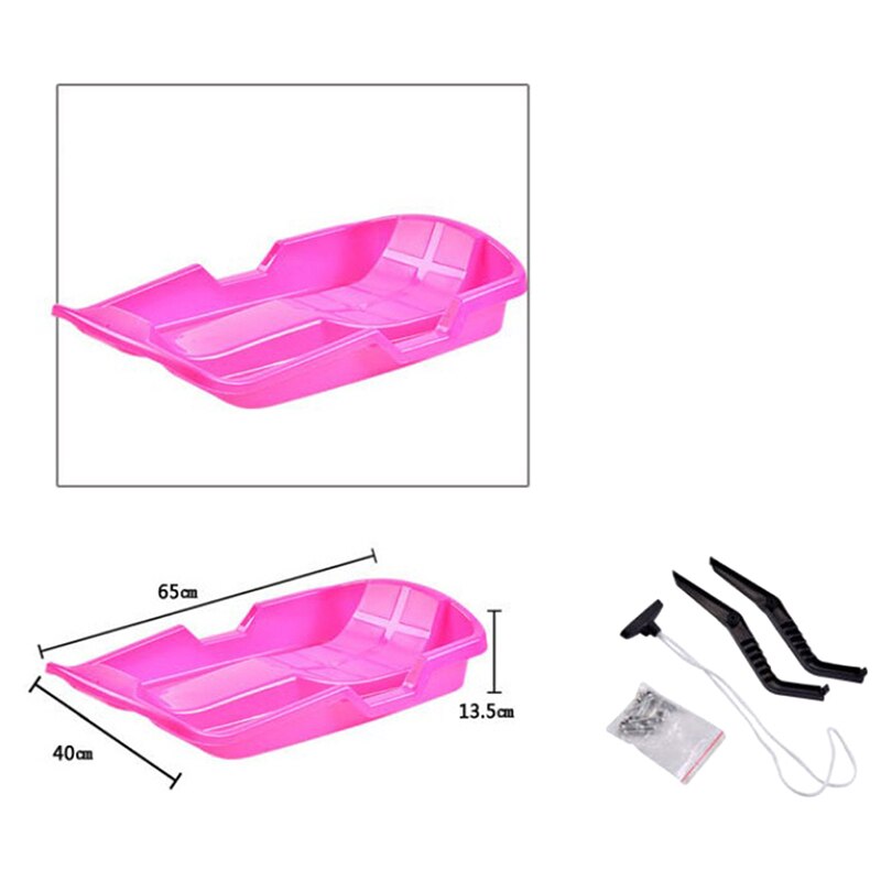 1PC Durable 65x40cm Snow Sled Heavy Duty Sledge Winter Toy Flyer Sleigh Great