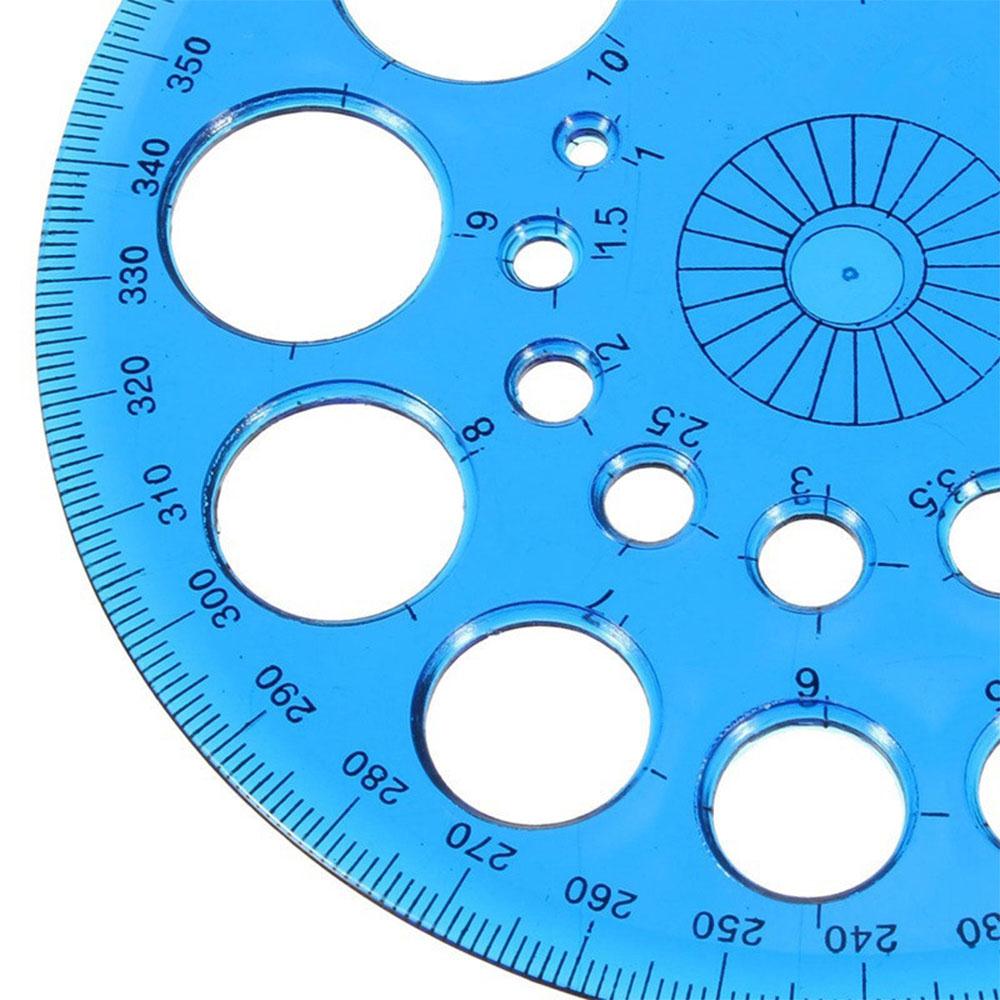 Modèle de mesure d'angle de 360 degrés, 2 pièces, règle de mesure d'angle, rapporteur de cercle complet, dessin multifonctionnel pour étudiant
