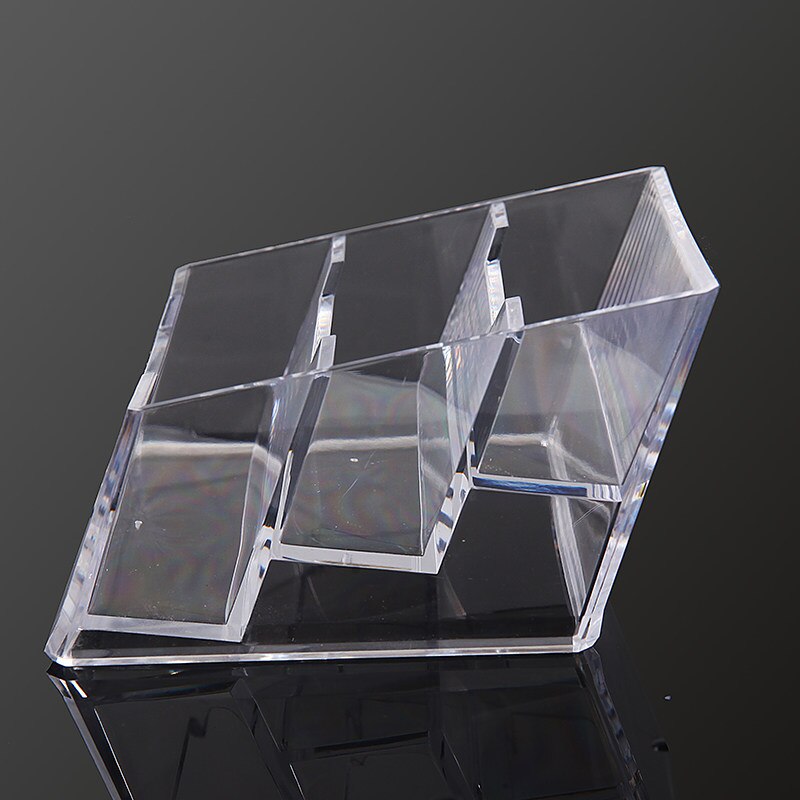 Clear Desk Shelf Box Storage Display Stand Acrylic Plastic Desktop Business Card Holder 1/2/3 Slots