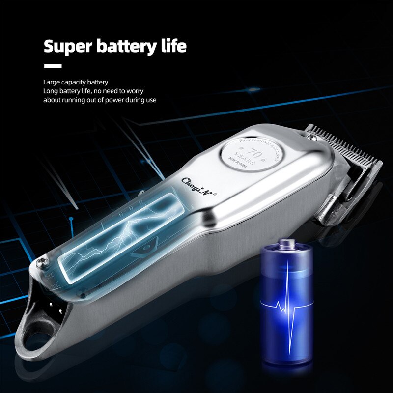 Hair Clipper Men Rechargeable Powerful Hair Trimmer Haircut Cordless Electric Hair Cutting Machine Adult Kid Cutter