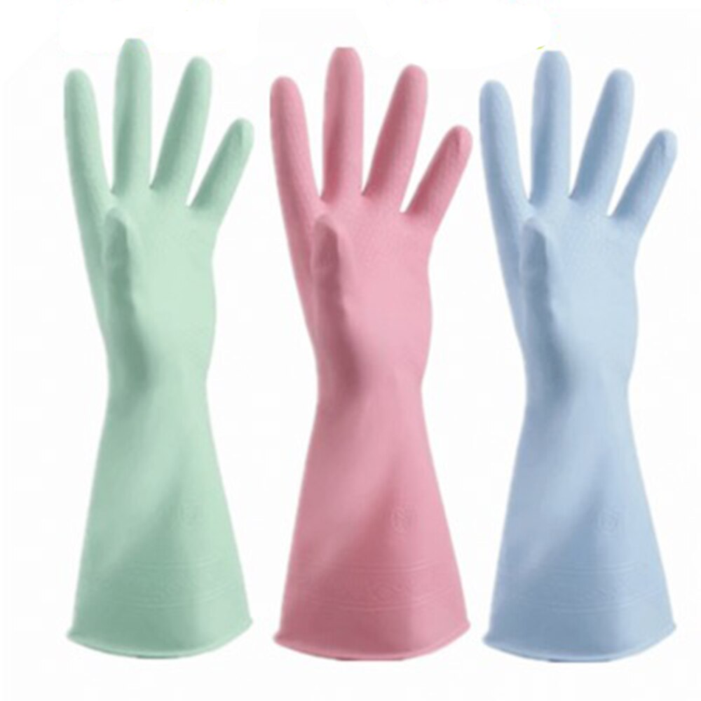1 Paar Latex Handschoenen Anti-Kras Huishoudelijk Schoonmaken Handschoenen Antislip Schotel Wassen Kleding Keuken Wasserij Rubber Schoonmaken handschoenen
