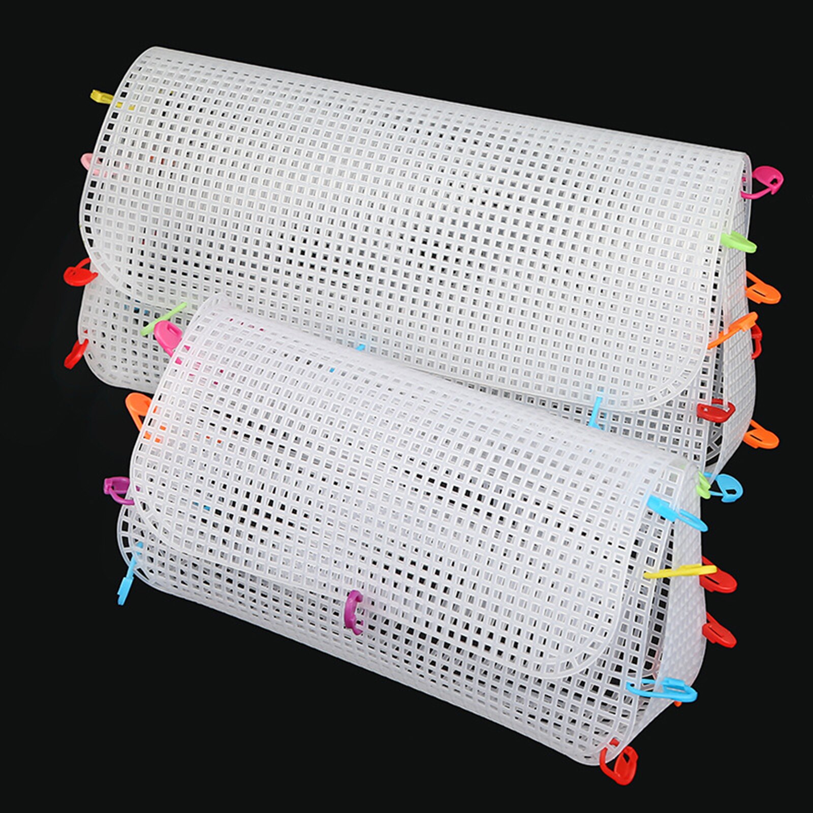 Plastic Mesh Cloth For Bag Making DIY Handcraft Bags Weaving Material Latch Hook Bags Made Plastic Grid Hook Crafts Accessories