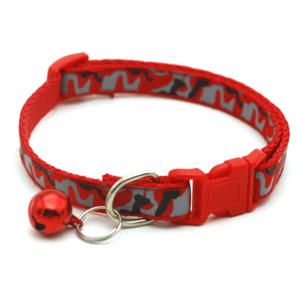 Mignon arête de poisson imprimé réglable chien chat collier détachable Nylon animal de compagnie chiot chien chaton chat collier avec cloches 19-32cm directe: 4