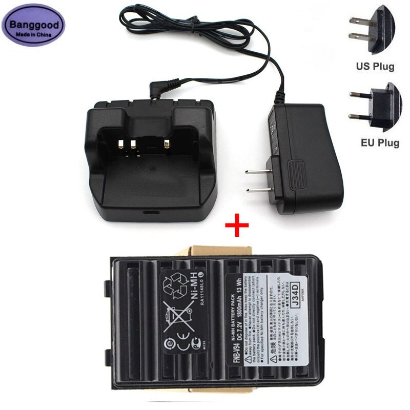 CD47 Rapid Dock Charger + FNB-V94 FNBV94 1800Mah Ni-Mh Batterij Voor Yaesu FT-60R VX-160 VX-168 VX-180 VX-210 VXA-300 Radio