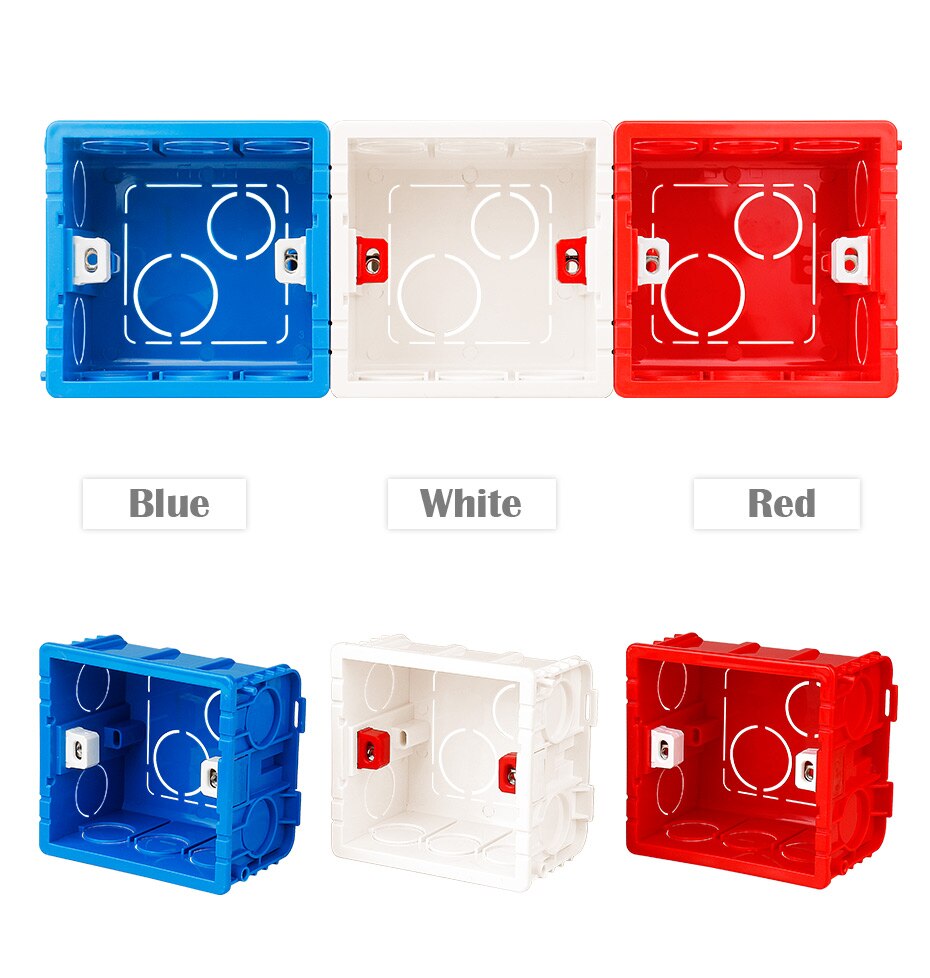 Minitiger-caja de montaje para Interruptor táctil de pared, Cassette de enchufe USB, Universal, color blanco, 86x86mm