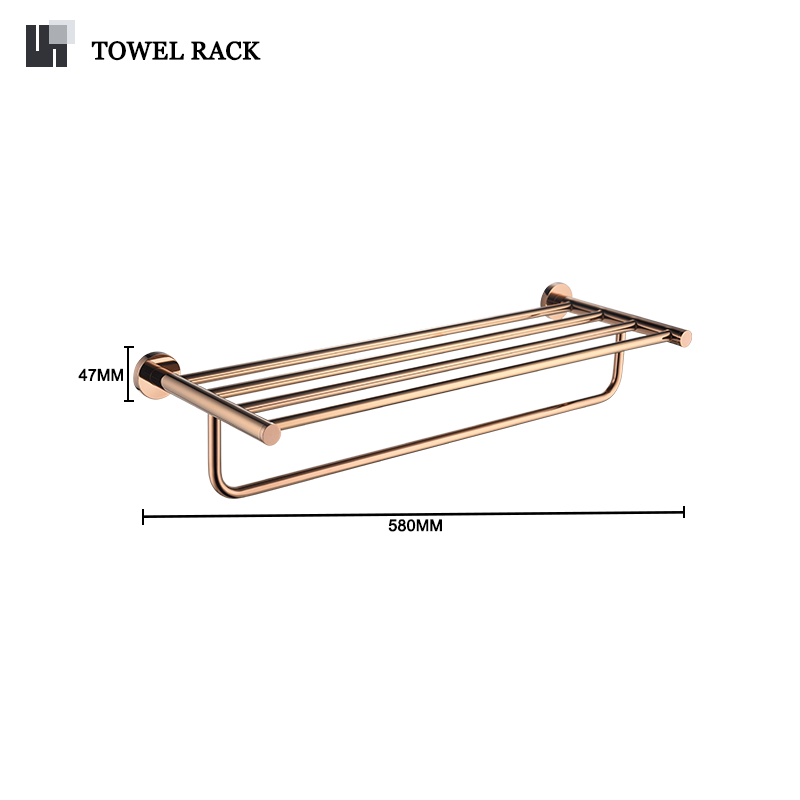 Rose Gold Wall Mounted Bathrobe Hook Paper Towel Holder Towel Ring Towel Rack Cup Holder Toilet Brush Bathroom Accessories