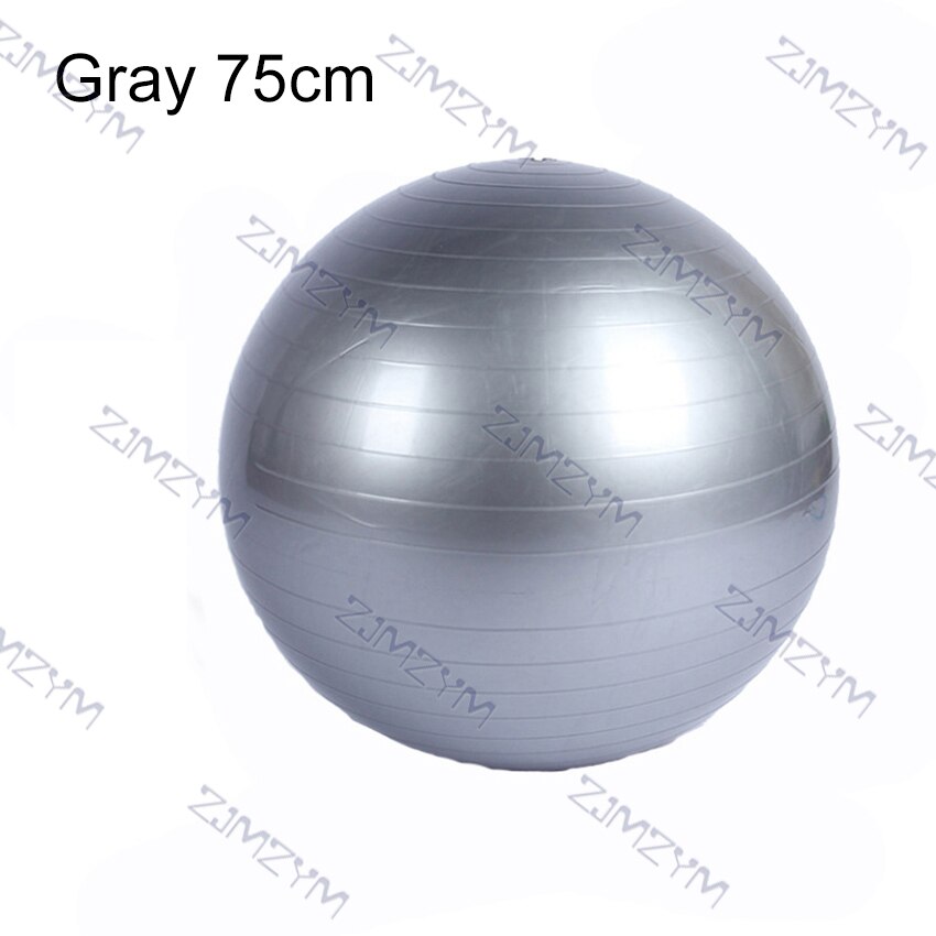 55cm/65cm/75cm Fitness Ball Household Exercise Massage Training Balance Fitball Yoga Pilates Workout Ball with Manual Inflator: Gray 75cm