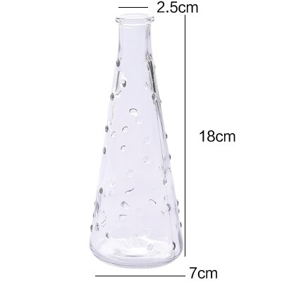 Hydroponiska växter vas enkel glasvas hem dekorativa bord transparent blomvas: C