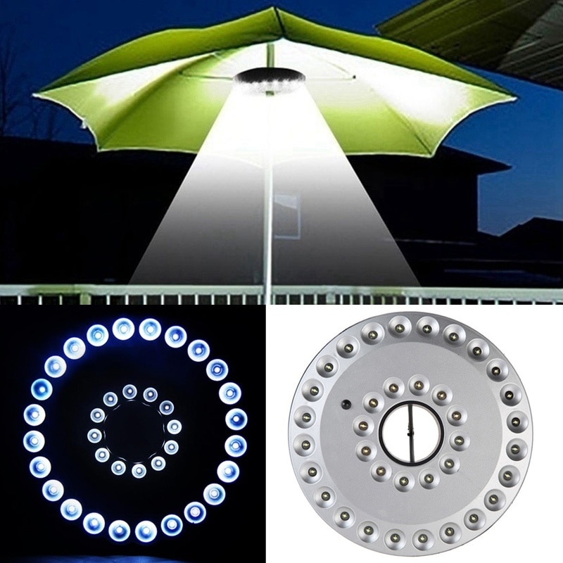 Durable Portable Pole Light 48/36/24 Led Bulb Outdoor Garden Yard Lawn Night Lights Lantern Poles Umbrella Light