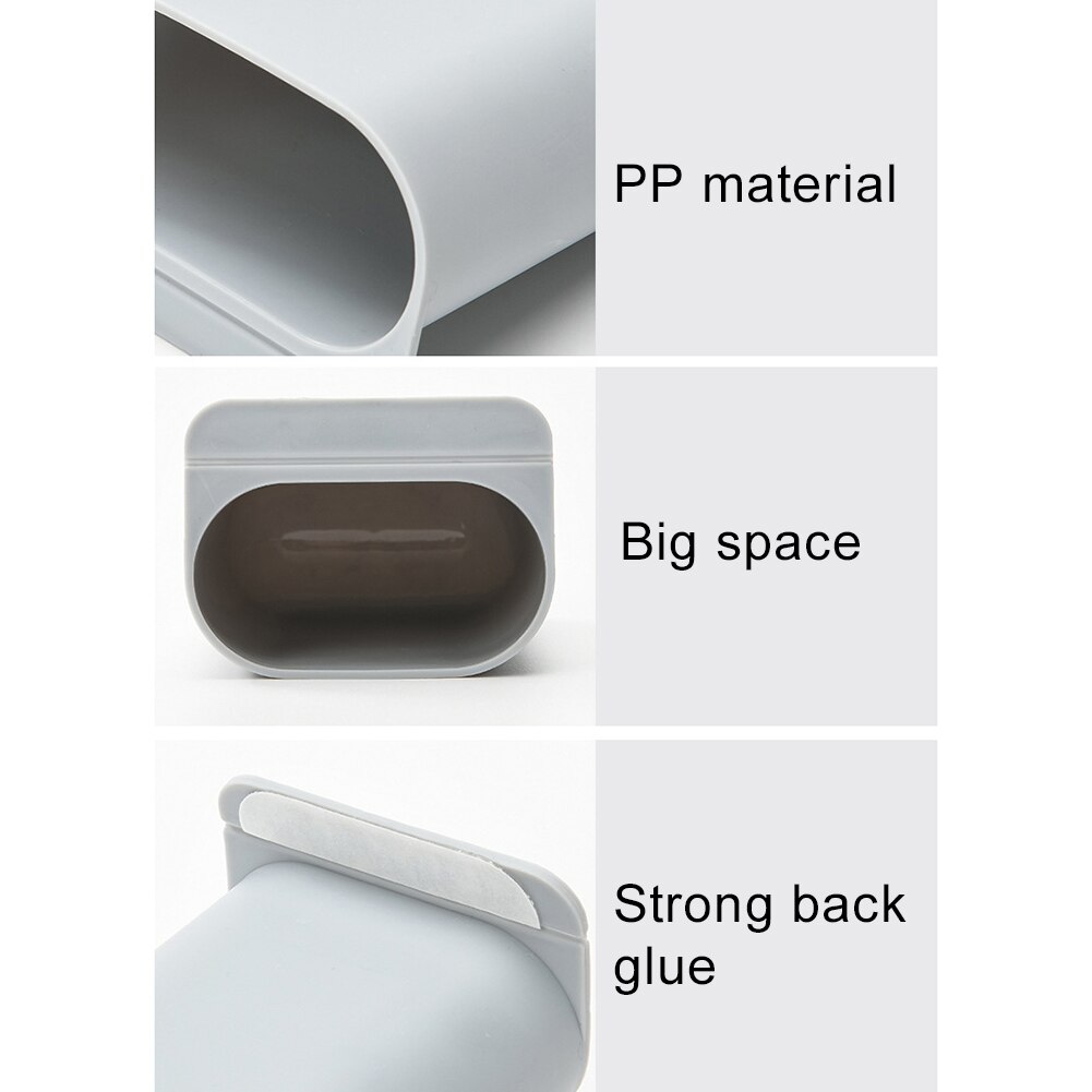 Selbstklebende PP Schreibtisch Hängen Stift fallen Schreibwaren Fernbedienung Lagerung Kasten
