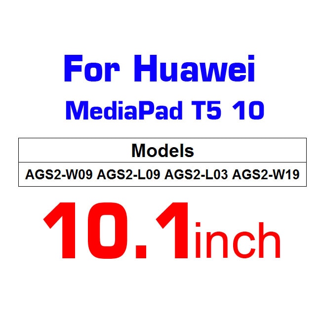 Tablet Tempered Glass For Huawei MediaPad T5 10 Glass T3 10 Honor Play Pad 2 9.6 8 Screen Protector For T1 10.1 8 7 Glass C5 8: Huawei T5  10