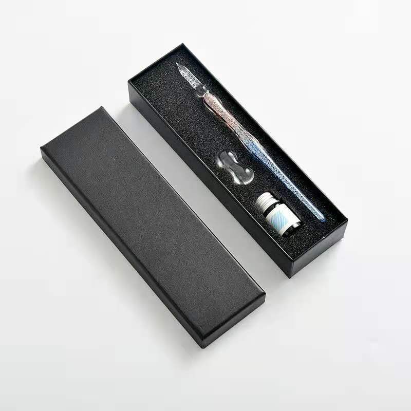 Quicksand Gradient Colour Glass Dip Pen 16 Style Student Stationery School Supplies Writing Printing Fountain Pen School: 15