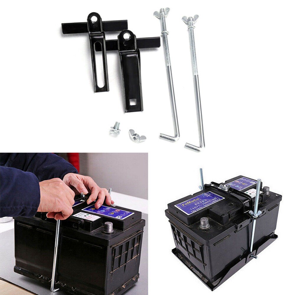 19CM Metal Adjustable Battery Holder Stabilizer Mount Storage Rack Fixed Bracket Stand Automobile Car Accessories