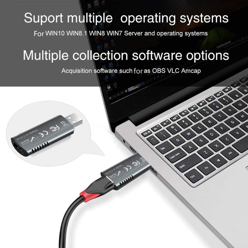 1080p HDMI to Usb 2.0 H-D Drive-free Live Video Recorder Game Capture Card