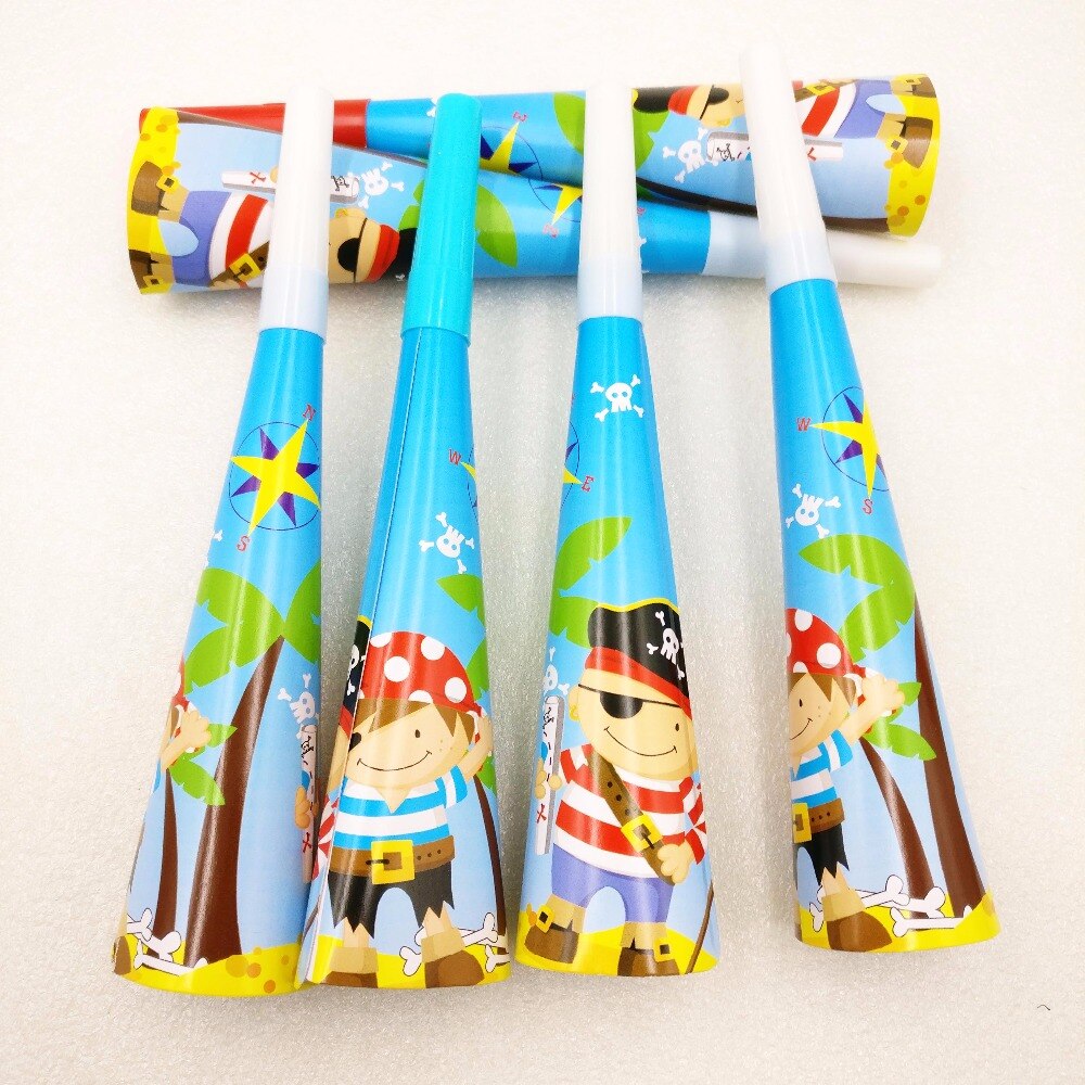 6pcs/bag Cartoon Pirate Party Noise Maker/whistle Favor Birthday Party Decoration Supplies Whistles Anniversaire Noise Maker