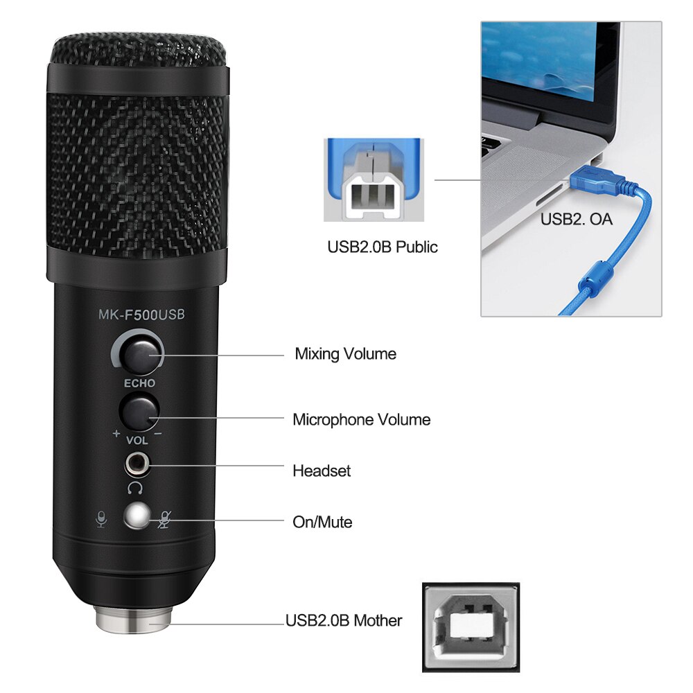 Bm 800 uppgradering usb mikrofon för pc usb mikrofon mikrofon mikrofon cardioide mikrofoner usb för inspelning av karaokesång