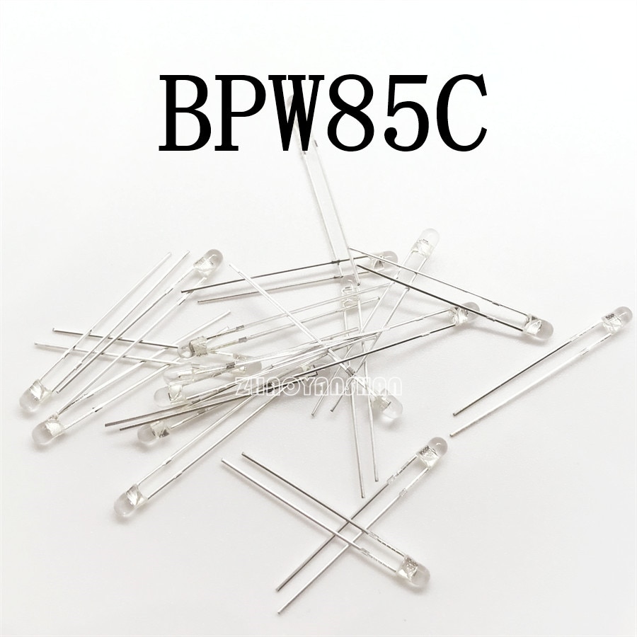 10 piezas X BPW85C BPW85 luz infrarroja visible Fototransistor 50 ° ángulo de media detección 450→1080nm
