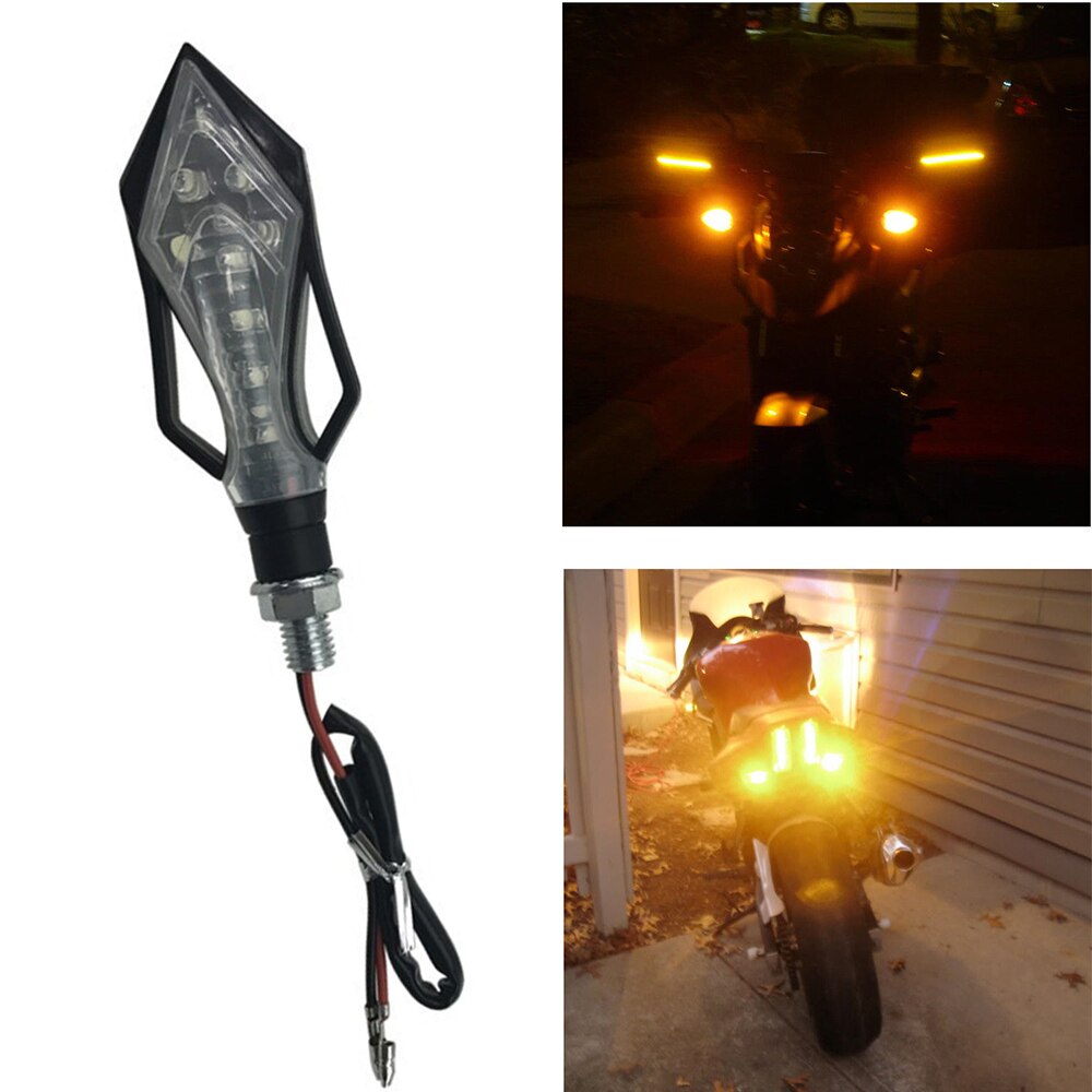 4pcs Universal Motorcycle Bike LED Amber Turn Signal Light Indicator Lamp Blinker Moto Lights Yellow Amber US