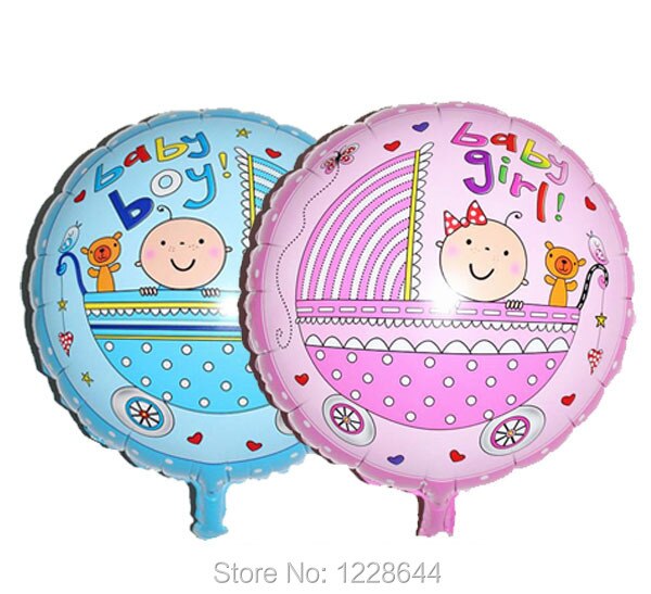 Gemengde Baby douche partij decoratie folie ballonnen feestartikelen baby carriager custom vormige 18 inch 20 stuks/partij
